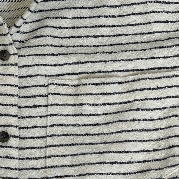 Madewell Women's Oversized Striped Button Down Shirt Sz XXS - Picture 2 of 7